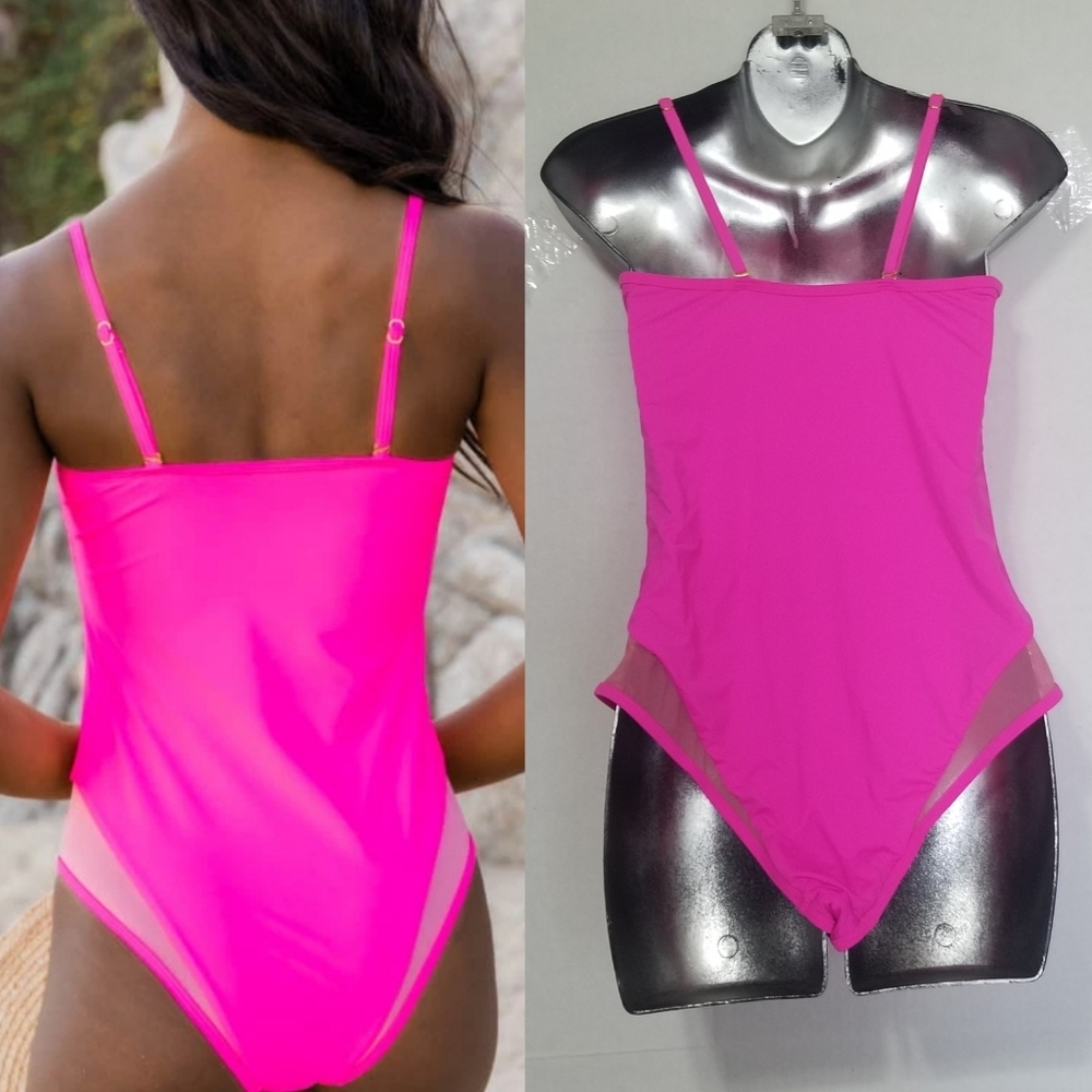 DIVE INTO LOVE HOT PINK SWIMSUIT - Picture 5 of 6